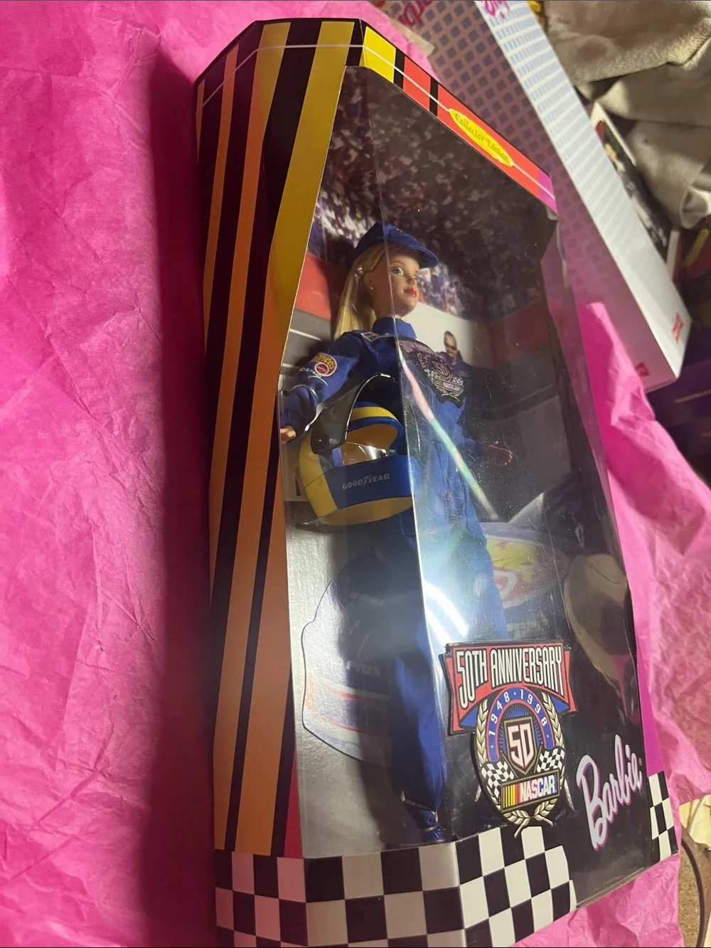 1998 Mattel NASCAR 50th Anniversary Collector Edition Barbie (Model #20442) NRFB